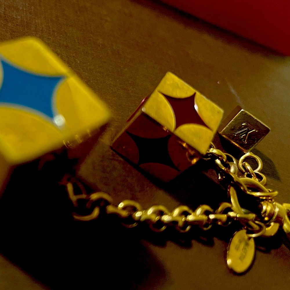 *SOLD* Louis Vuitton Bag Charm Damier Cubes